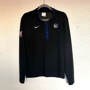 Nike -Golden State Warrios  Black Pullover with Blue Trim
